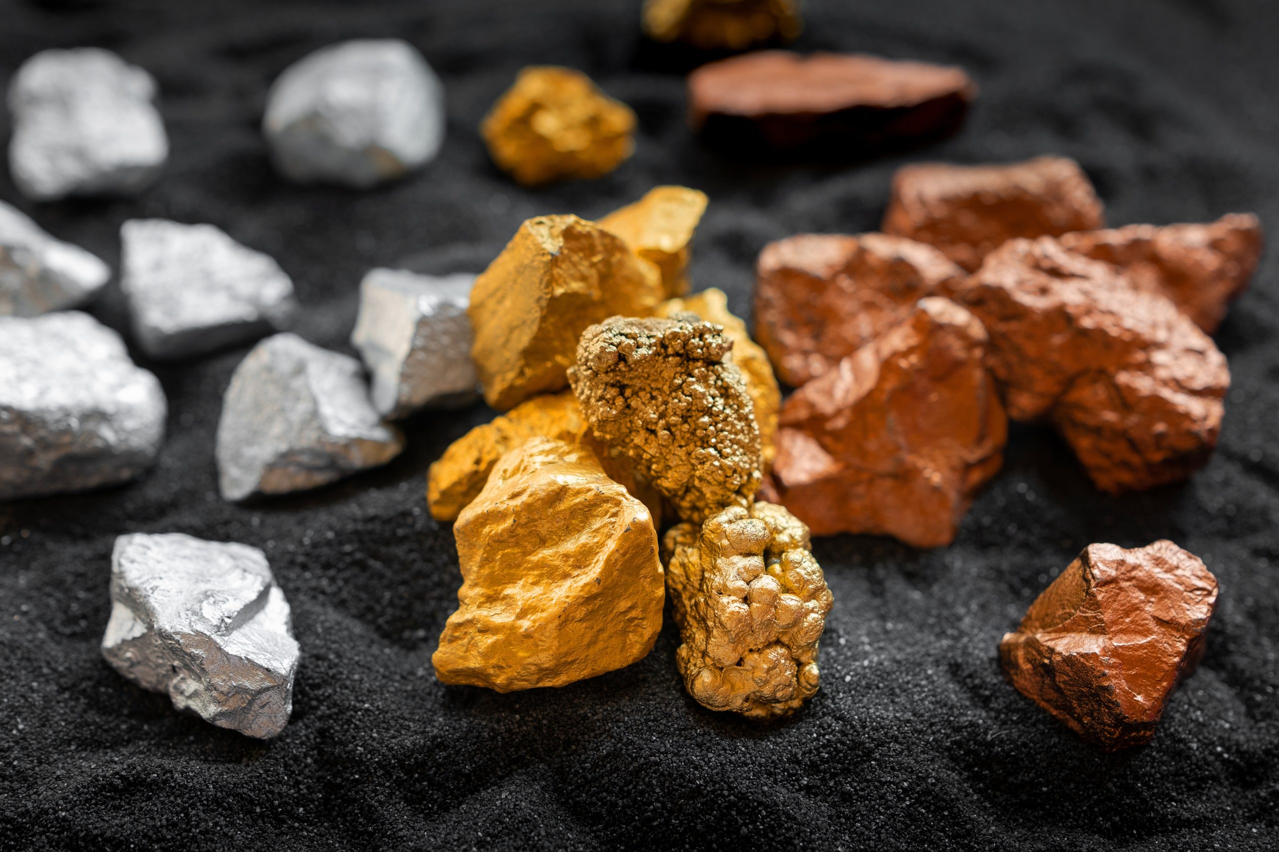 Ore,Gold,Silver,And,Copper,From,The,Mined,Mines,Were