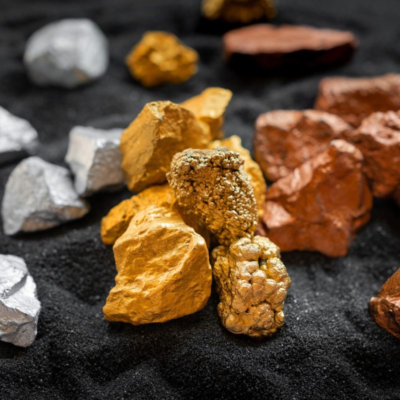 Ore,Gold,Silver,And,Copper,From,The,Mined,Mines,Were